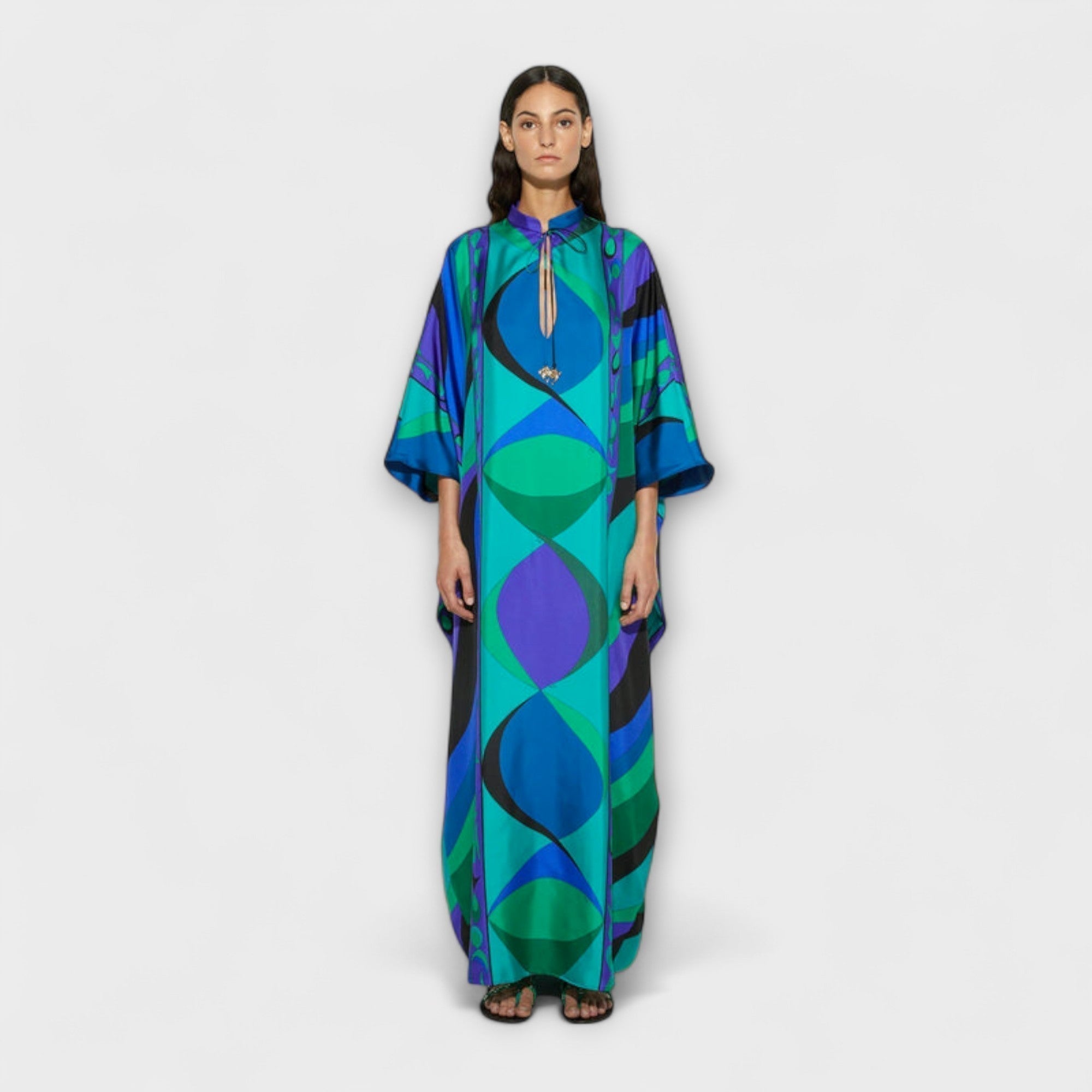 Almut | Färgstark kaftan med psykedeliskt mönster