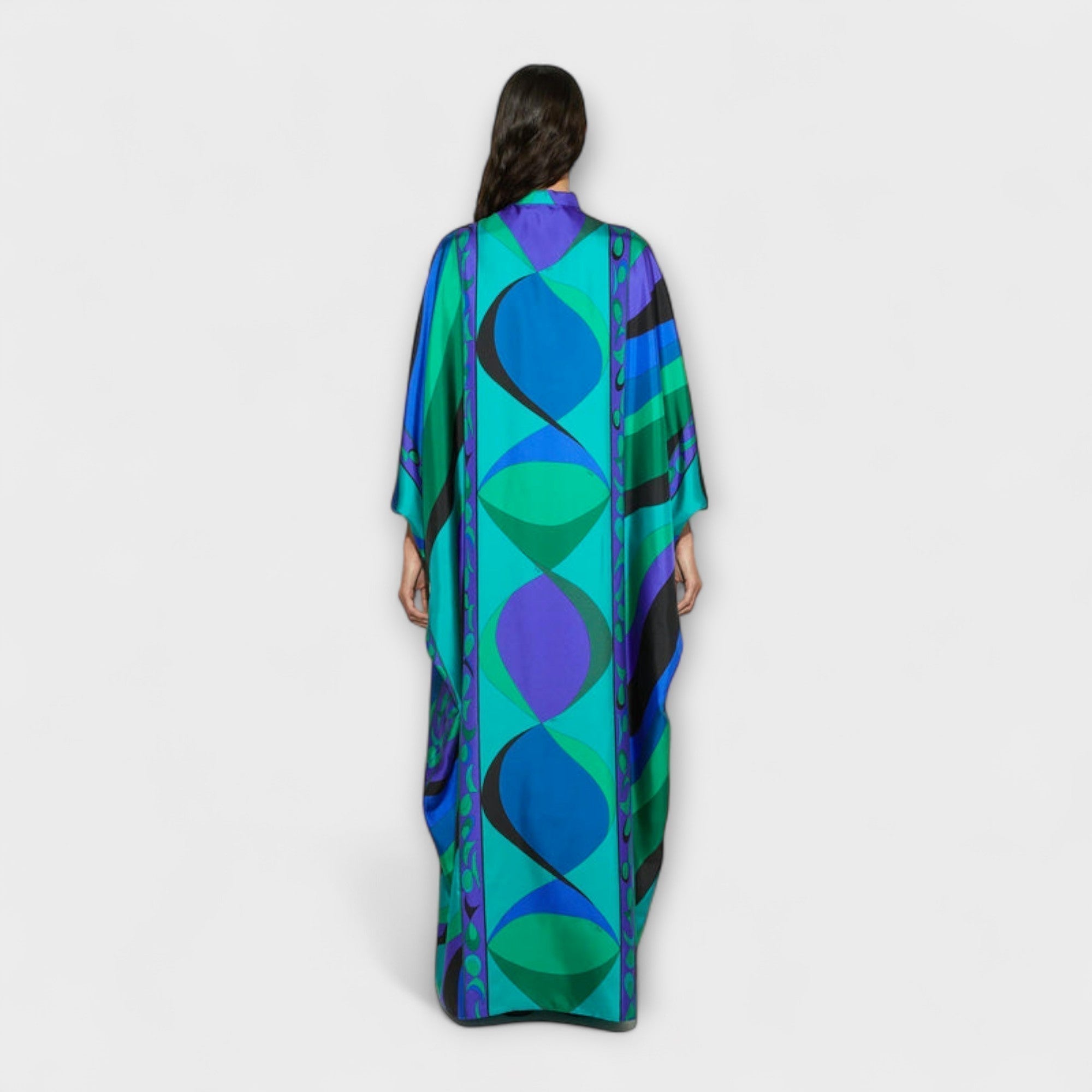 Almut | Färgstark kaftan med psykedeliskt mönster
