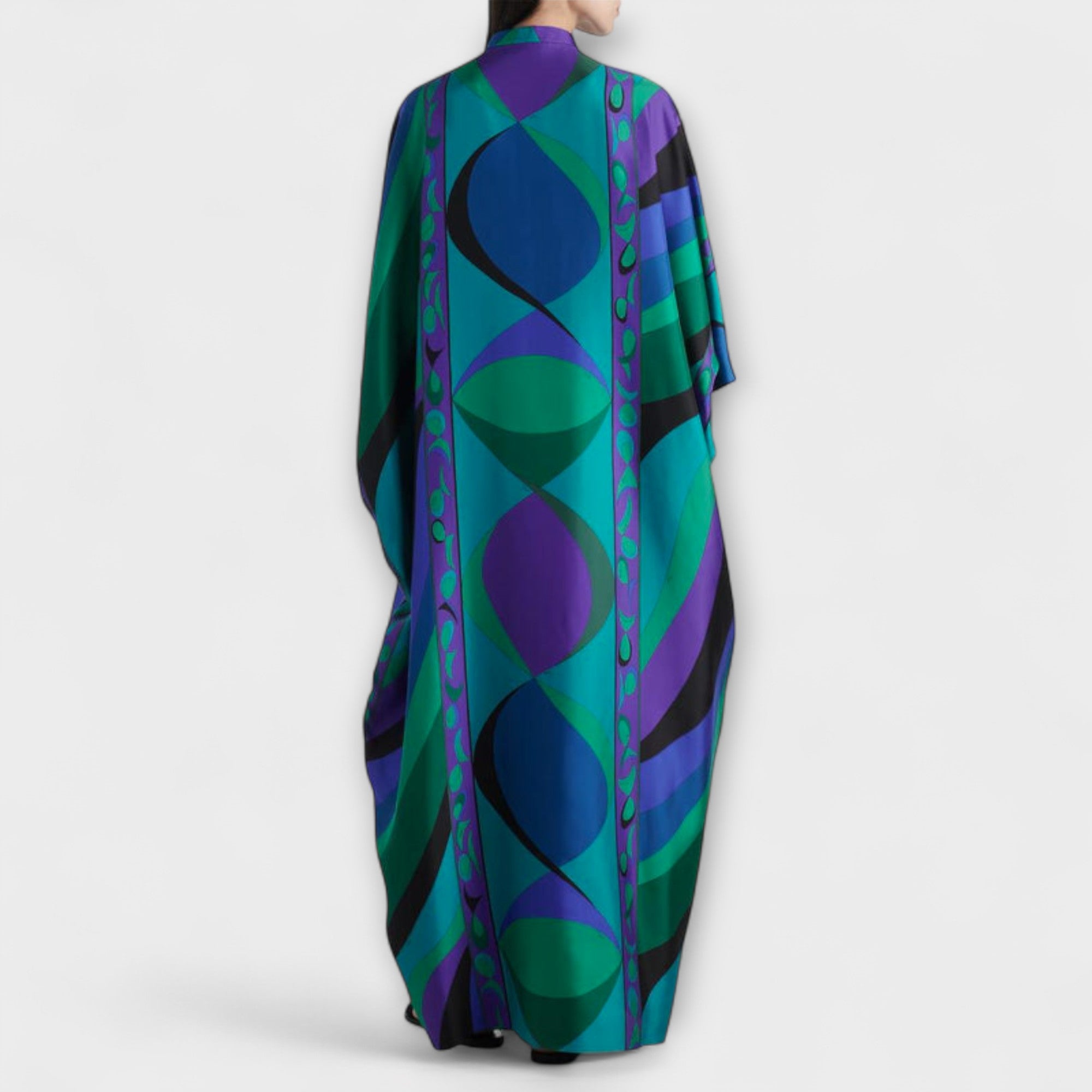 Almut | Färgstark kaftan med psykedeliskt mönster