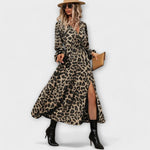 Marlene | Elegant leopardmönstrad klänning