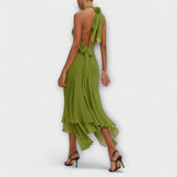 Lisa | Elegant asymmetrisk maxiklänning