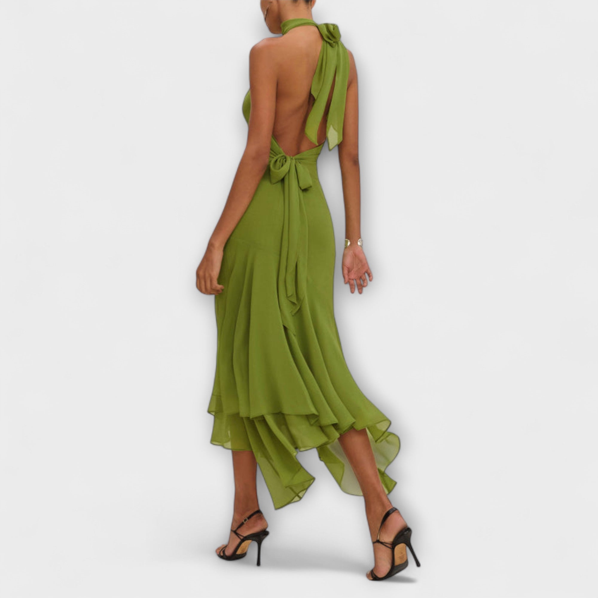 Lisa | Elegant asymmetrisk maxiklänning
