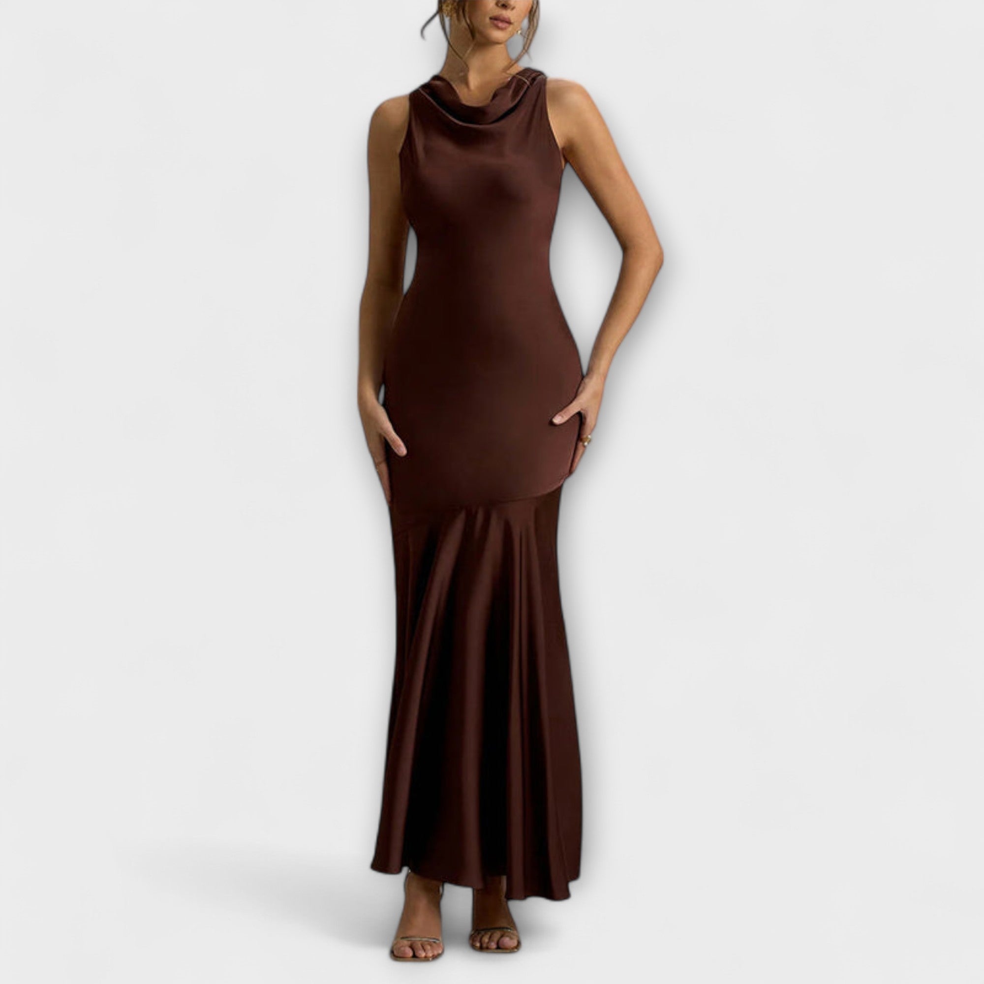 Anna | Elegant maxiklänning i satin