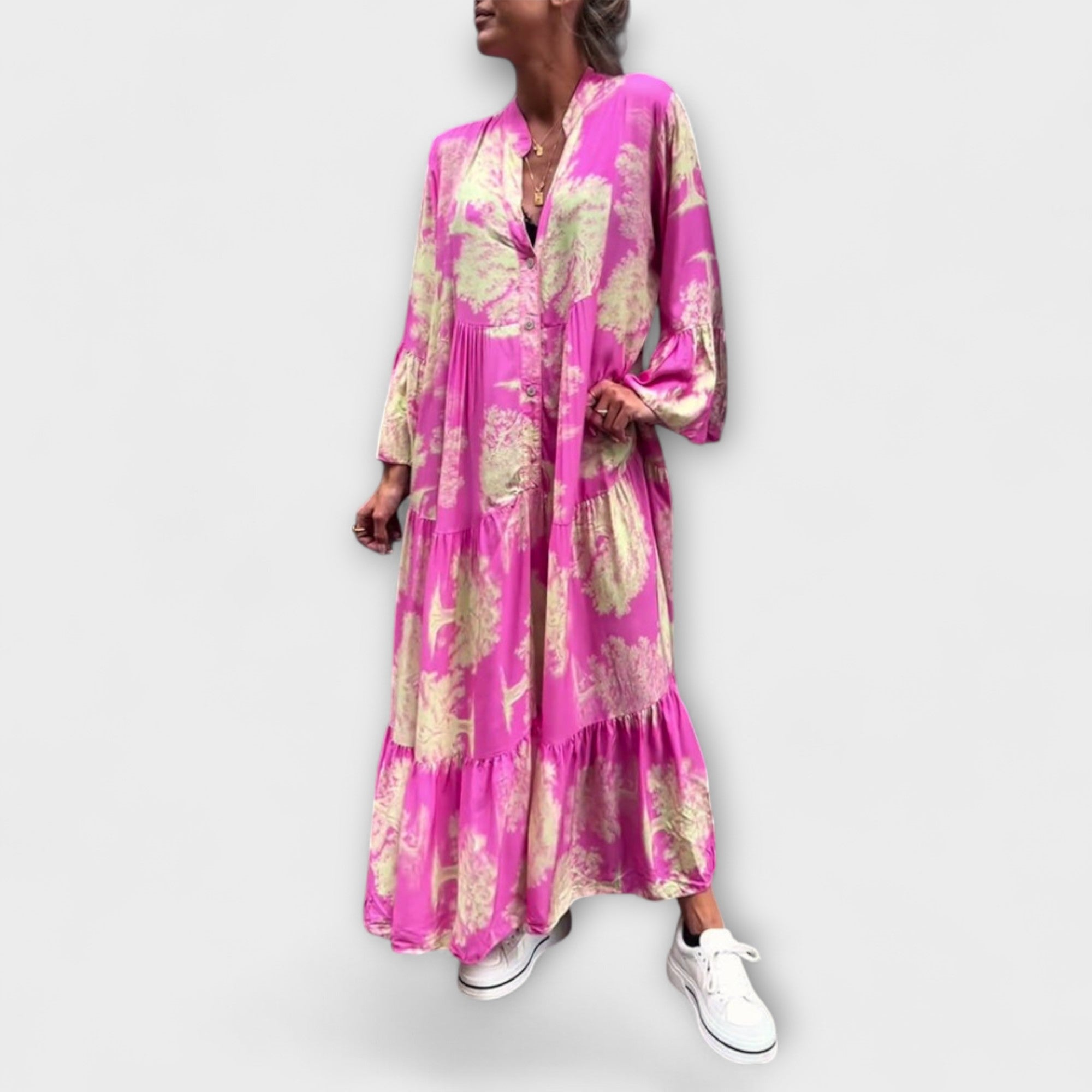 Sophia | Elegant blommig maxiklänning