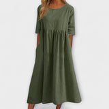 Irene | Randig klänning med ledig passform över magen