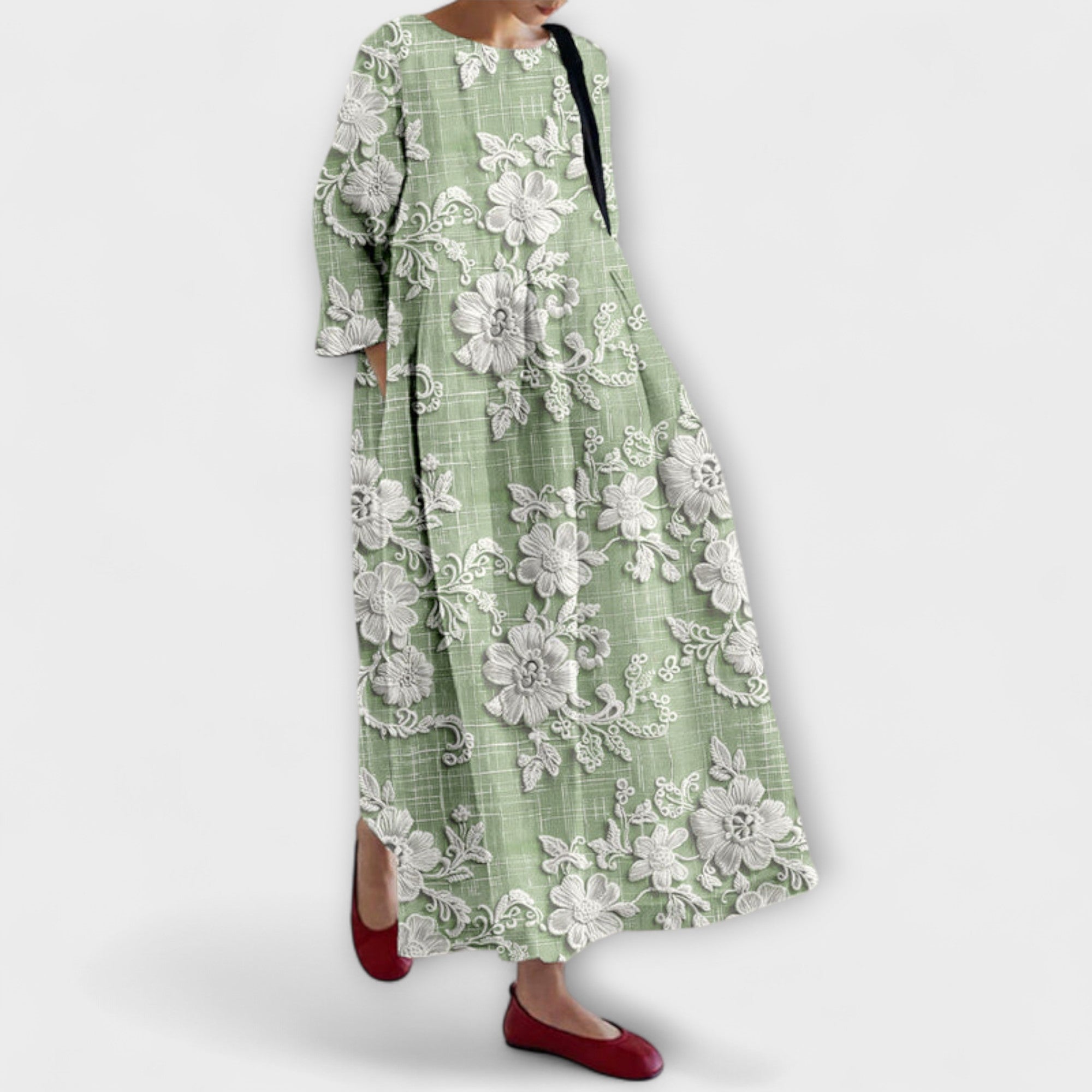 Almut | Maxiklänning med konstnärliga blommor