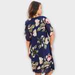 Annika | Elegant blommig chiffongklänning