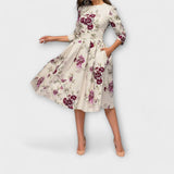 Victoria | Elegant knälång klänning i retrostil
