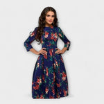 Victoria | Elegant knälång klänning i retrostil