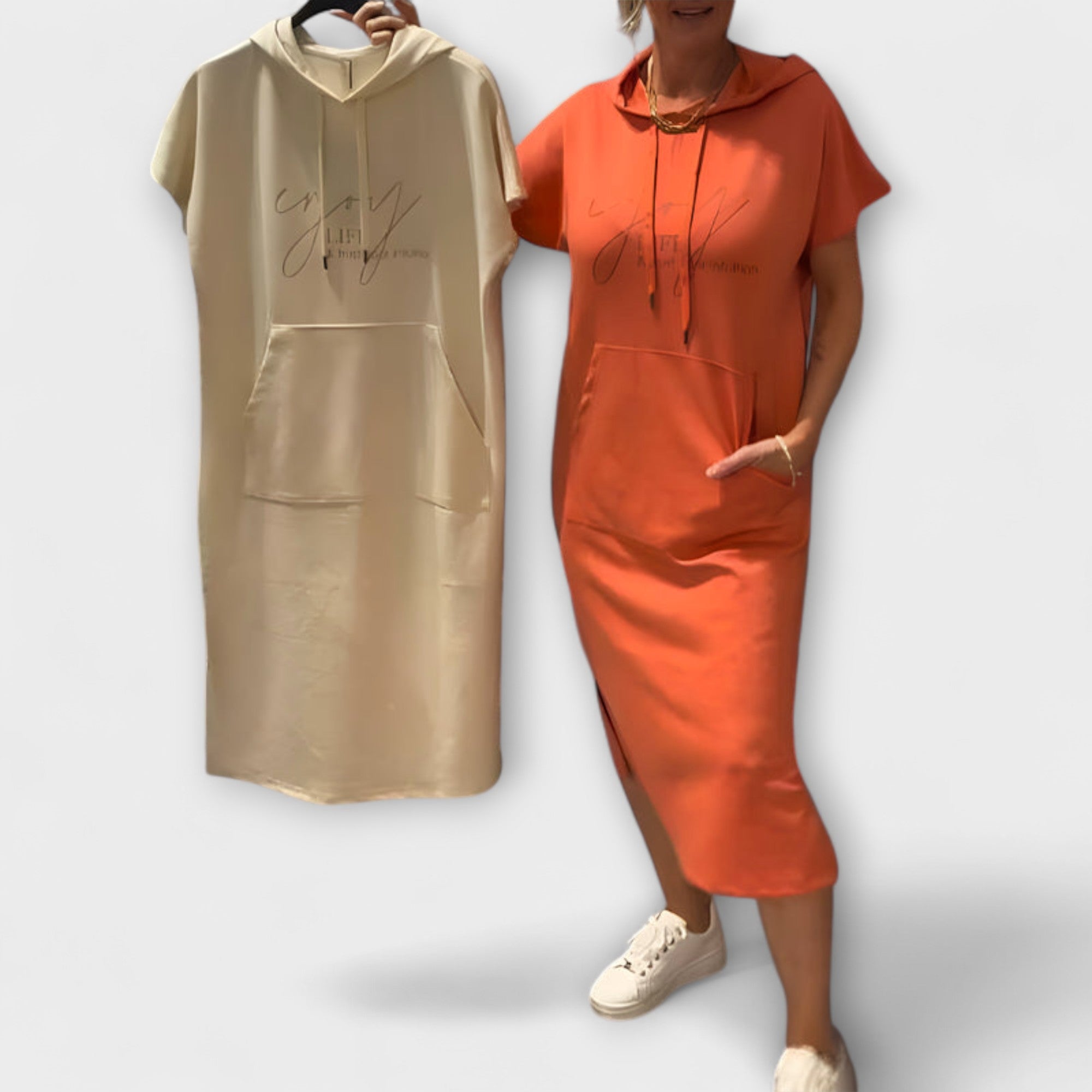Nina | Ledig klänning med huva