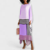 Annemarie | Vid kaftan med geometriskt mönster