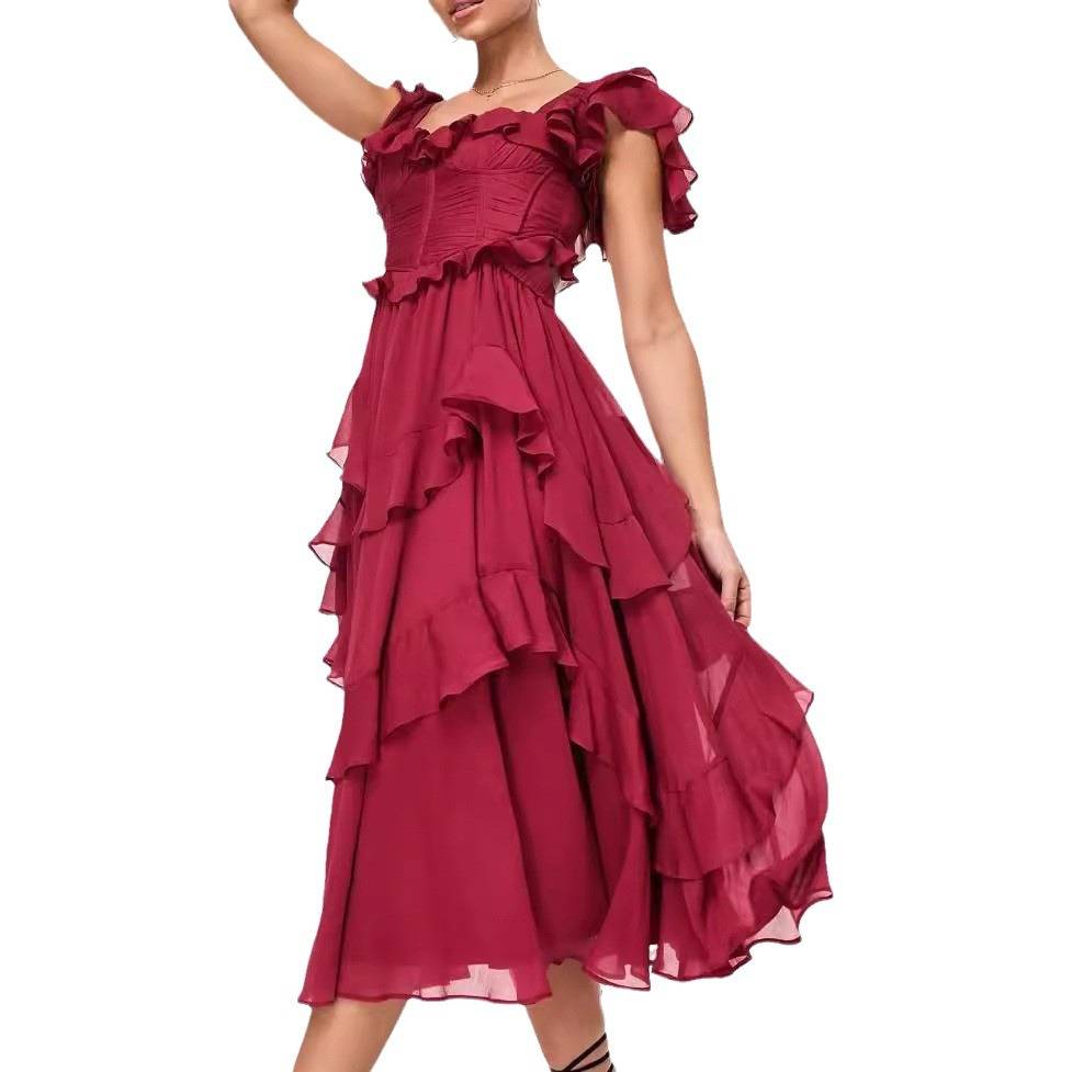 Rosalie | Klänning med volangdetaljer
