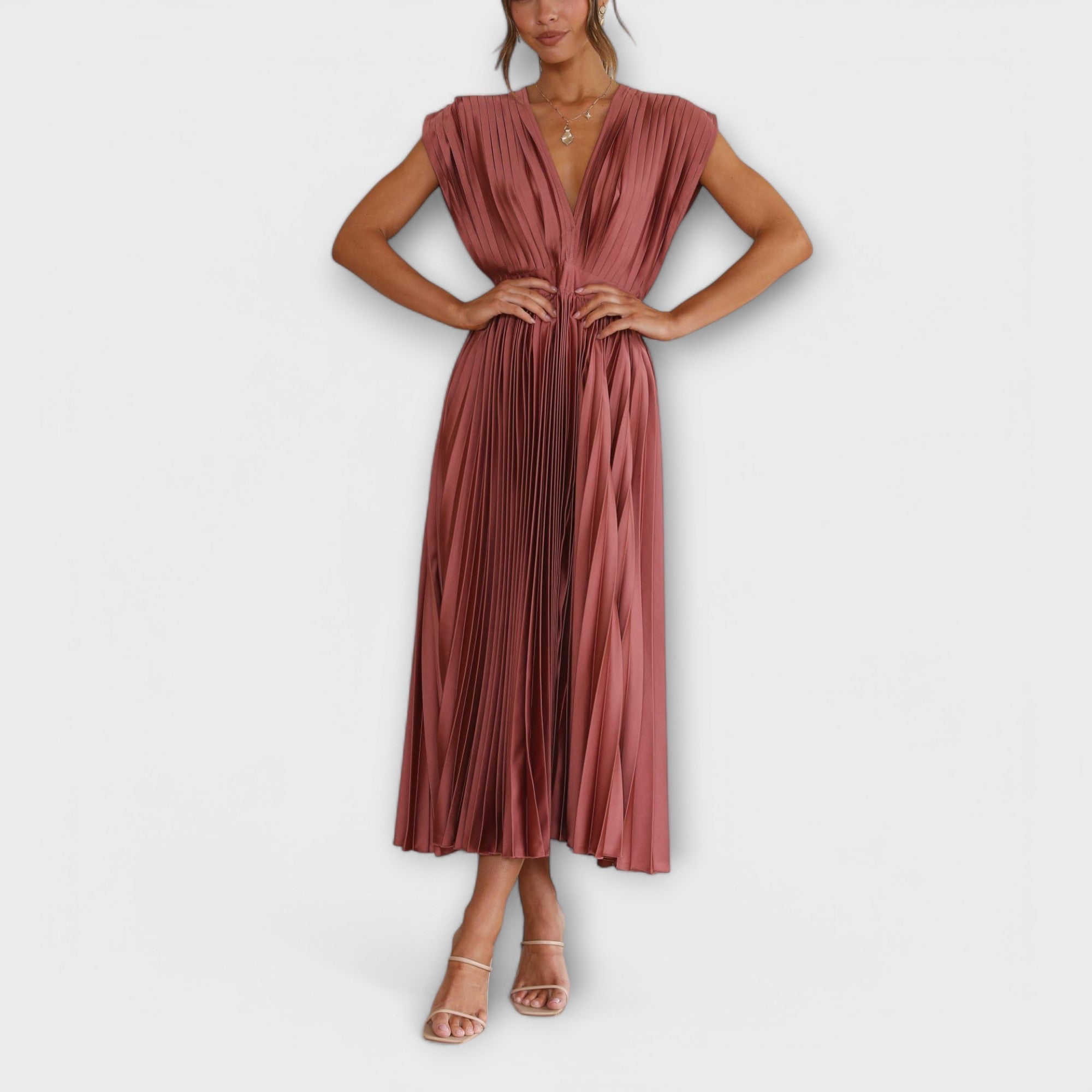 Amelie | Elegant plisserad klänning
