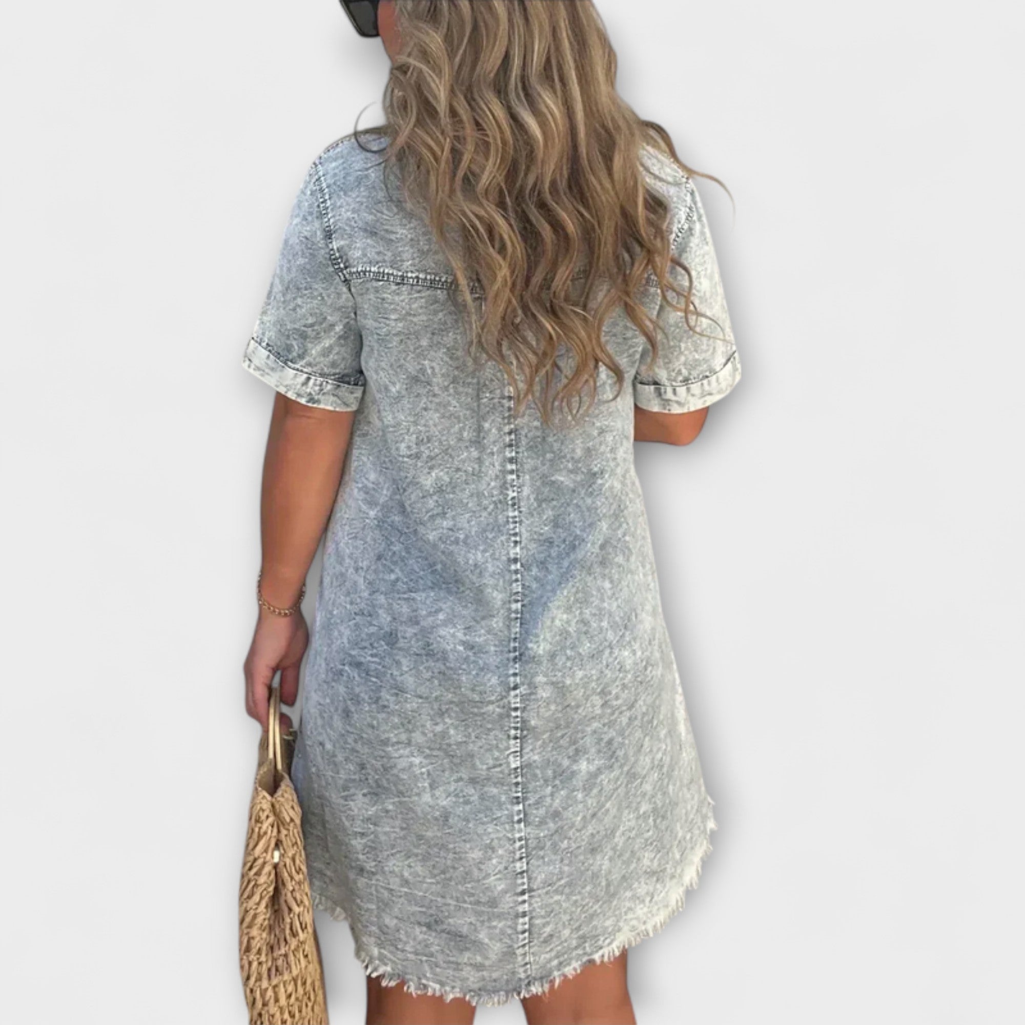 Heike | Ledig skjortklänning i denim