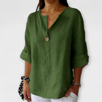 Therese | Elegant blus med V-ringning