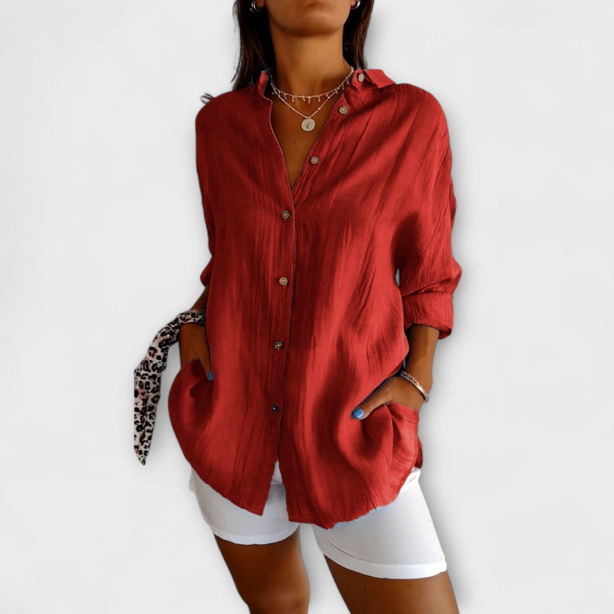 Friederike | Elegant plisserad blus