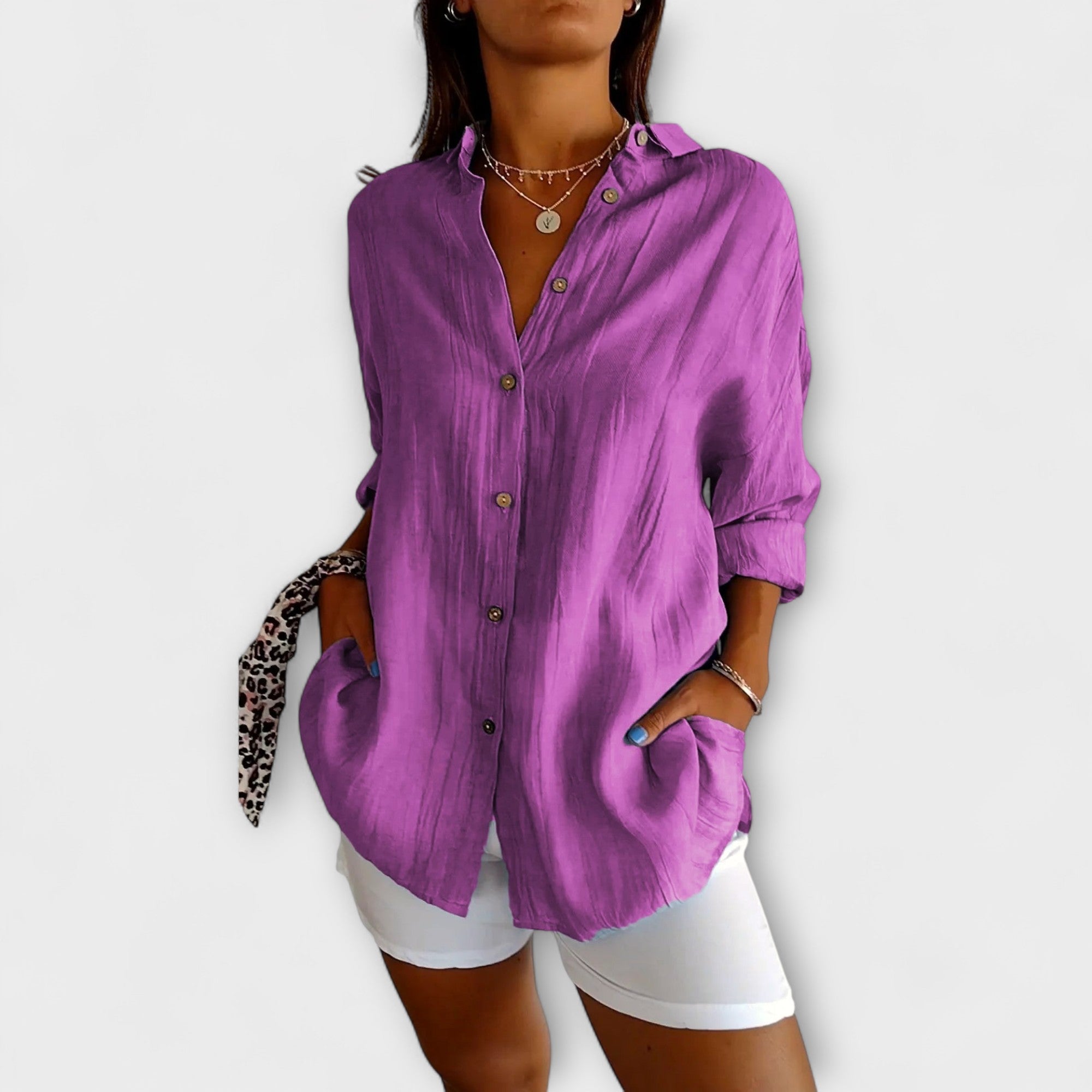 Friederike | Elegant plisserad blus