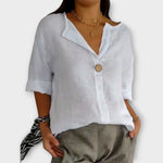 Maya | Elegant blus med V-ringning