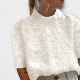 Katharina | Blus med broderad ståkrage