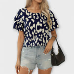 Kira | Ledig blus med rund halsringning