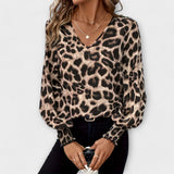 Tina | Elegant leopardmönstrad blus