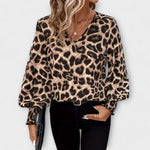 Tina | Elegant leopardmönstrad blus