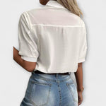 Saskia | Blus med blombroderier
