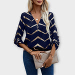 Carmen | Tidlös blus med halv dragkedja