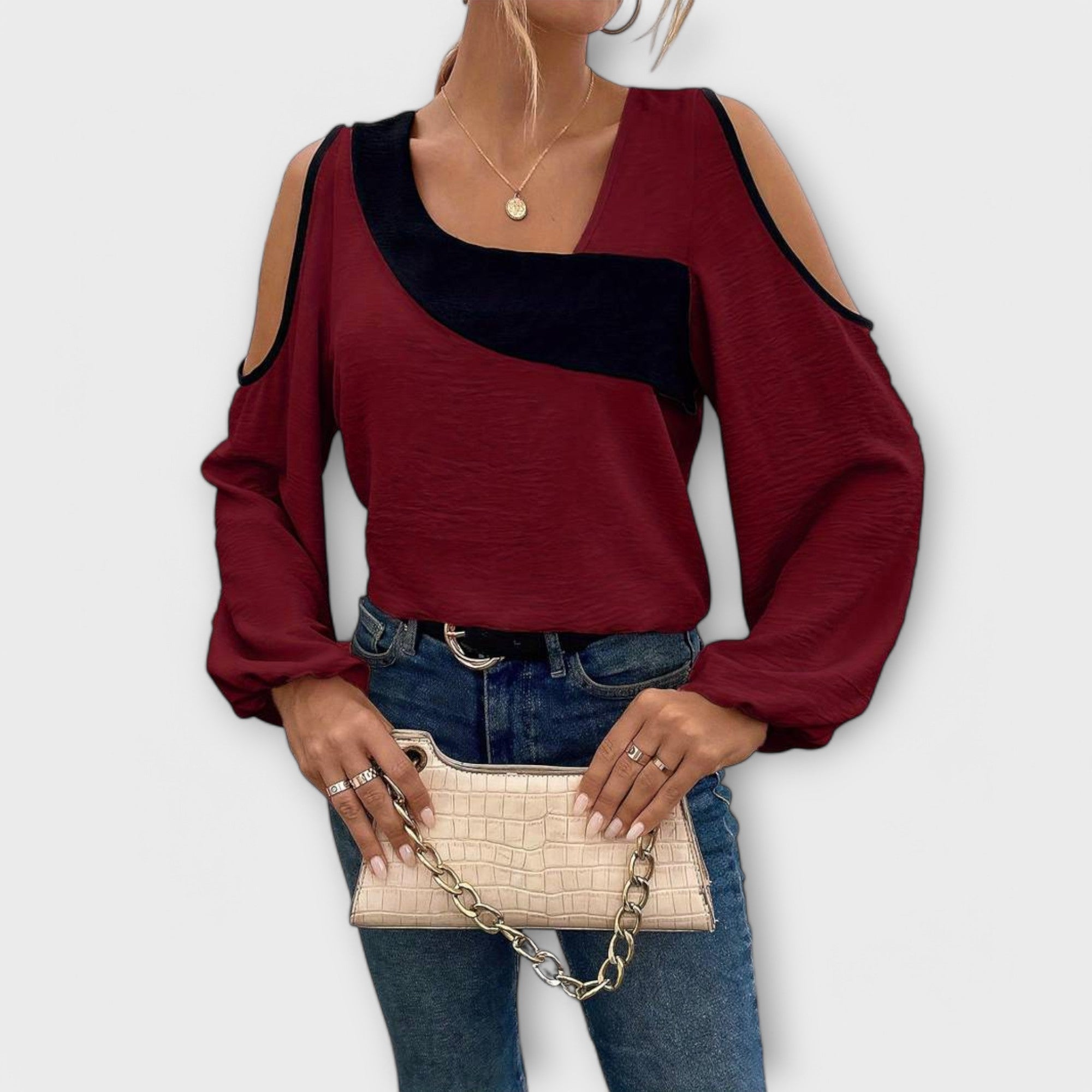Ottilie | Blus med fyrkantig halsringning