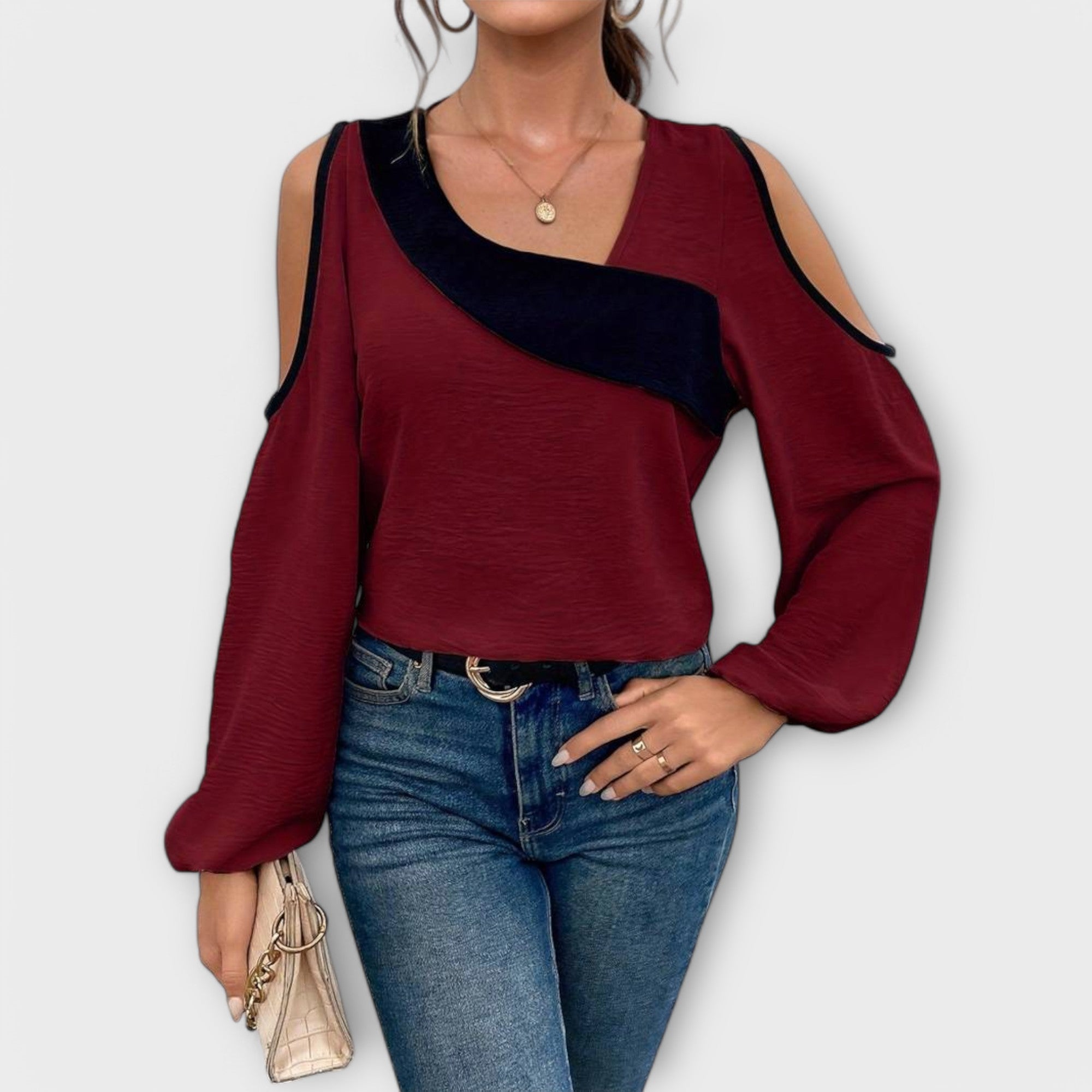 Ottilie | Blus med fyrkantig halsringning