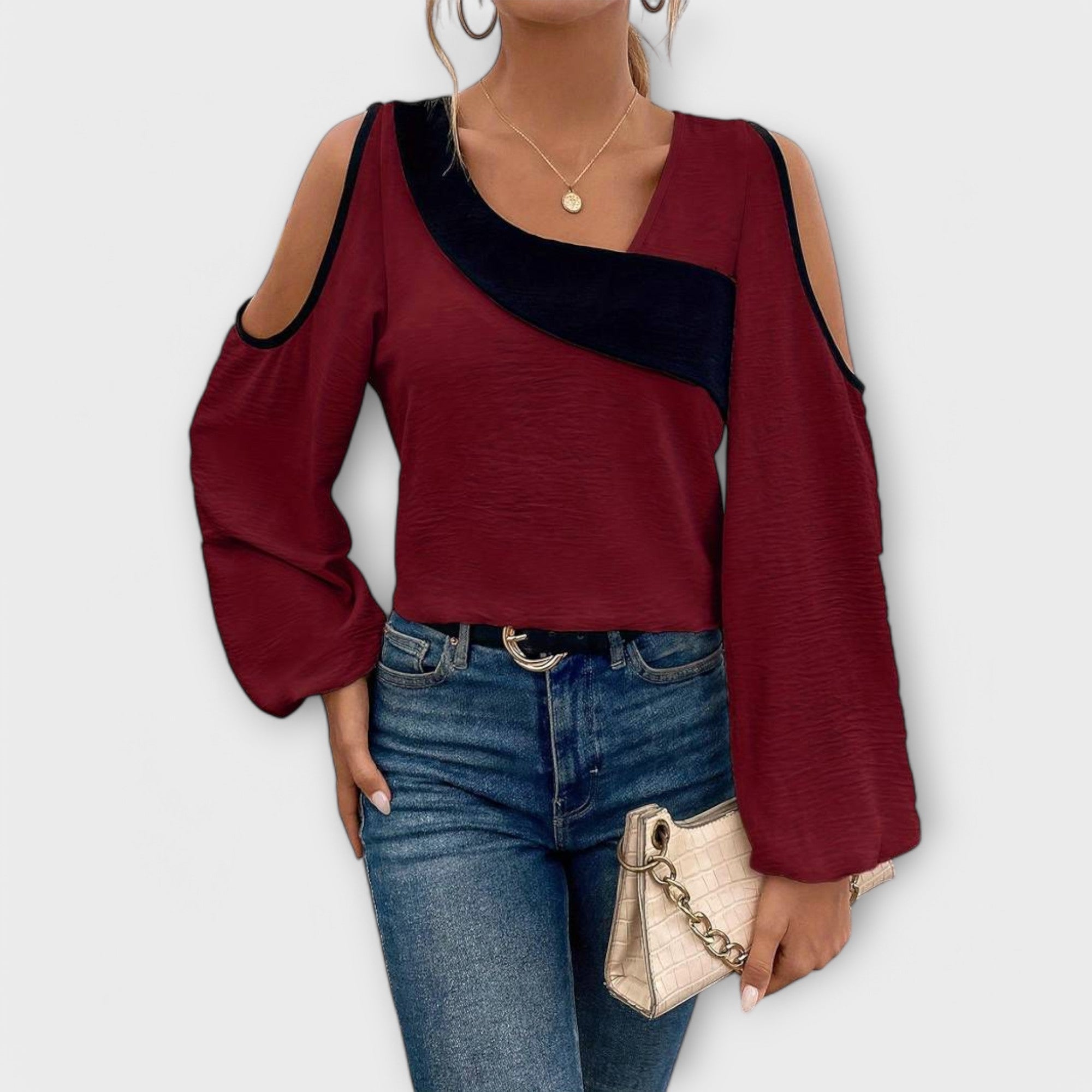 Ottilie | Blus med fyrkantig halsringning