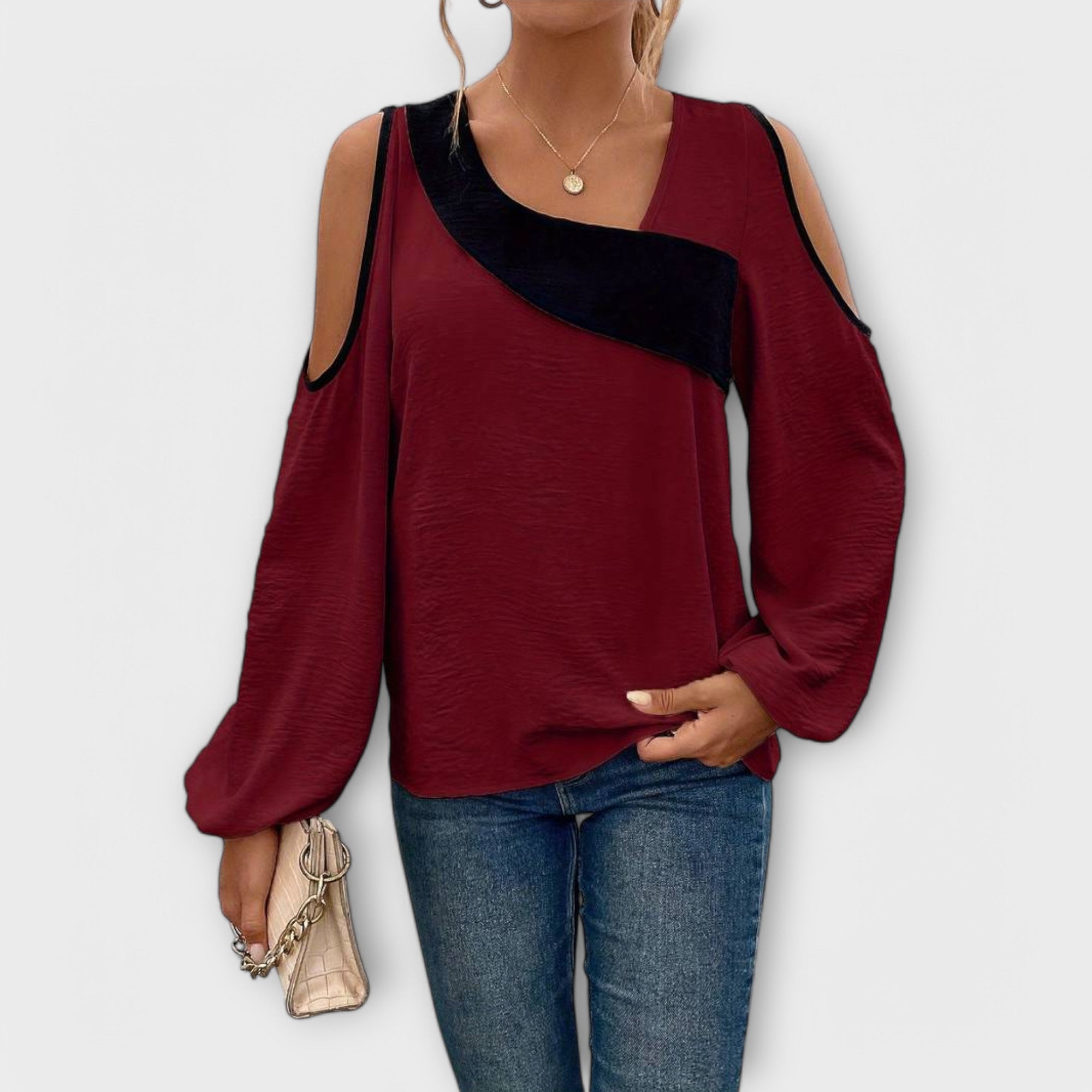 Ottilie | Blus med fyrkantig halsringning