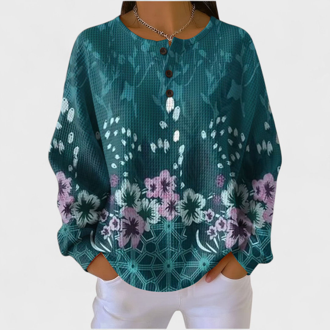 Margit | Tröja med blommig design