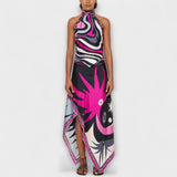 Margarete | Toppsats med halter neck och asymmetrisk midikjol
