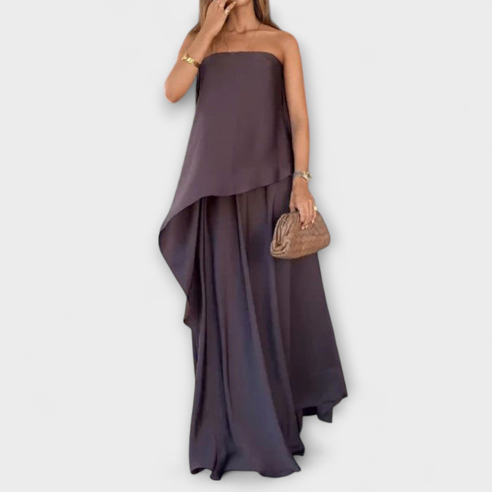 Marlene | Bandeau-topp och chic ärmlös kjol