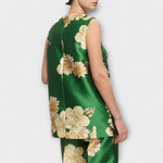 Josephine | Sage-färgad ärmlös byxa set