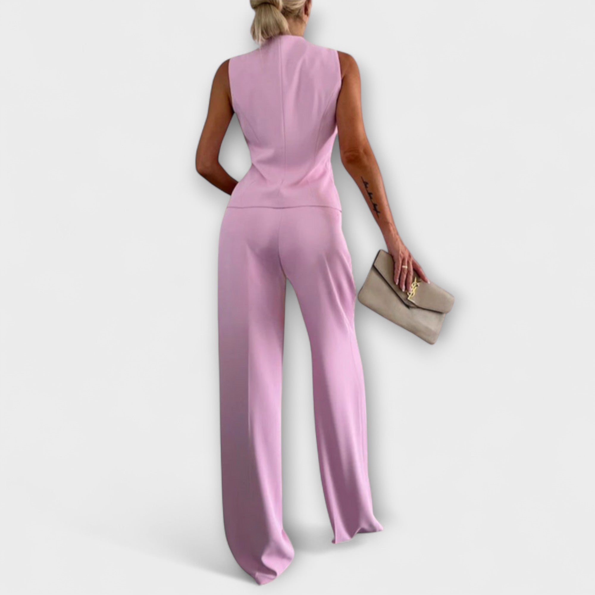 Christine | Chic ärmlös topp och byxa set