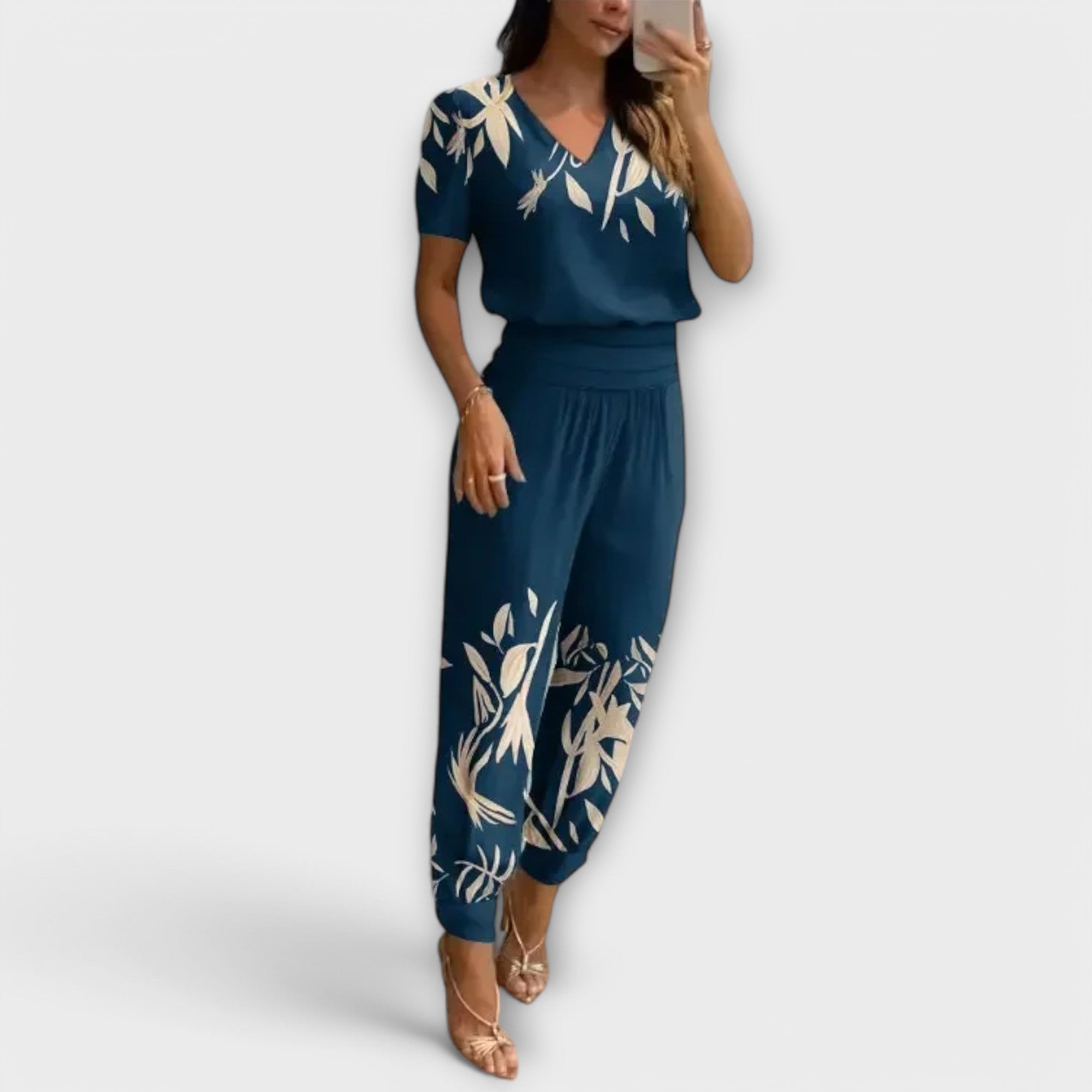 Nora | Elegant topp- och byxset