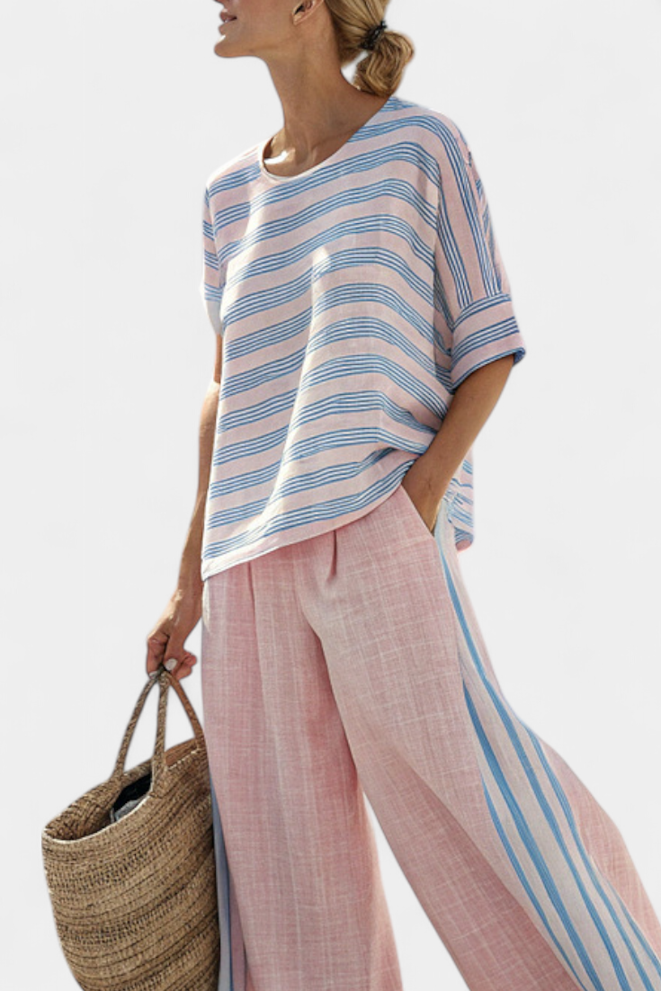 Pia | Rosa set i bambulinne