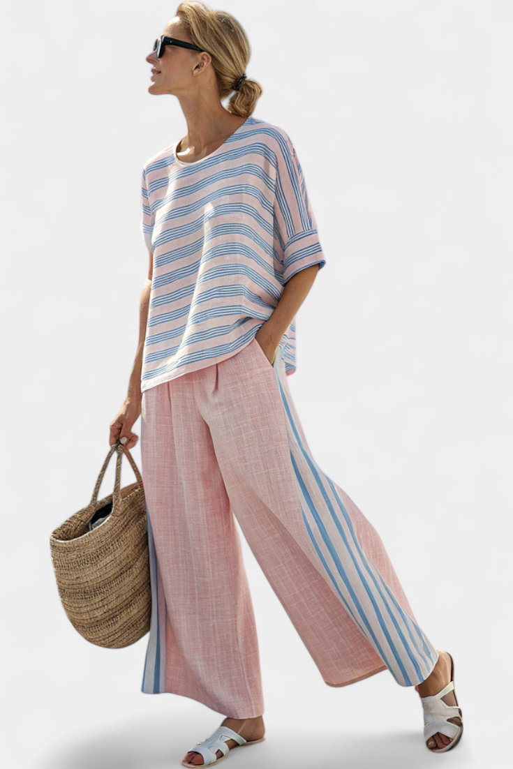Pia | Rosa set i bambulinne