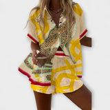 Regina | Kort leopardmönstrat set