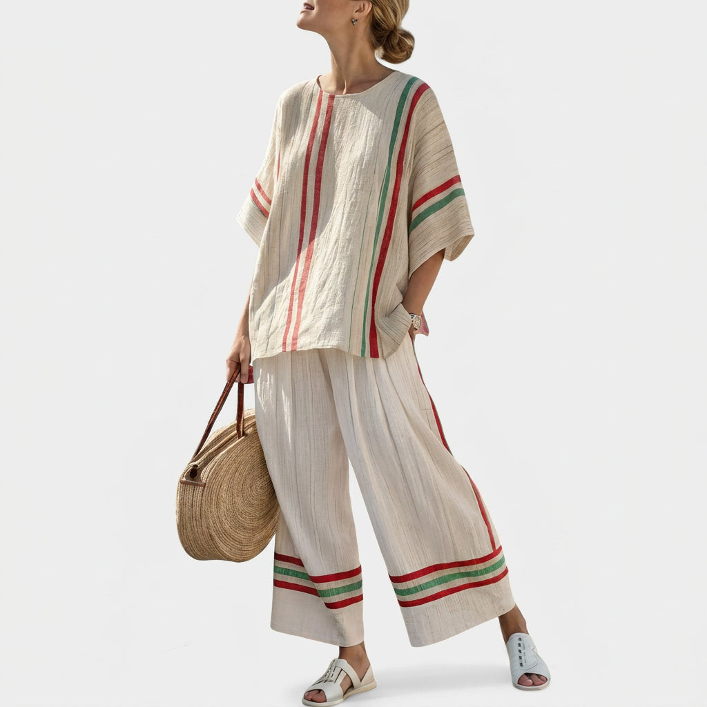 Caroline | Set med medelhavsinspirerade ränder
