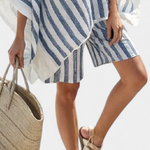 Edith | Randigt set med blus och shorts