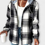Susanne | Rutig hoodie för dam