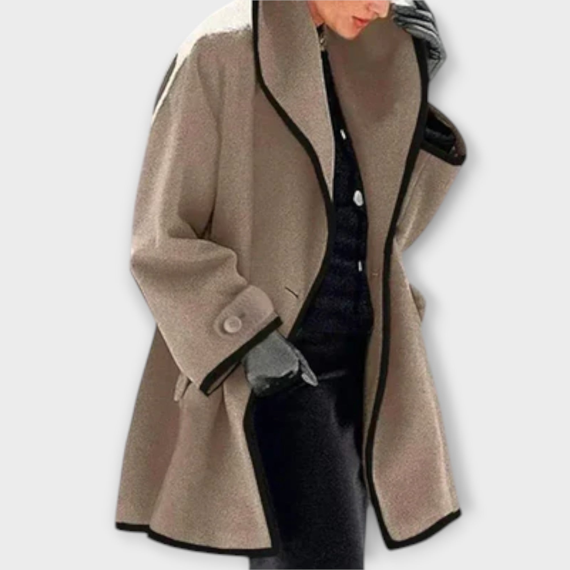 Martina | Elegant trenchcoat med kontrastdetaljer