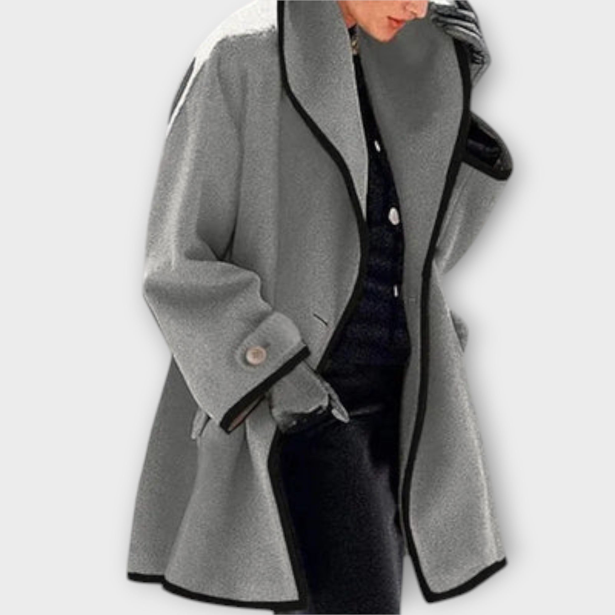 Martina | Elegant trenchcoat med kontrastdetaljer