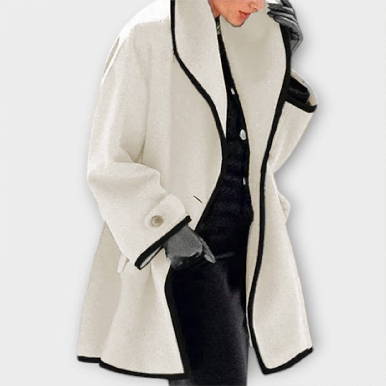 Martina | Elegant trenchcoat med kontrastdetaljer