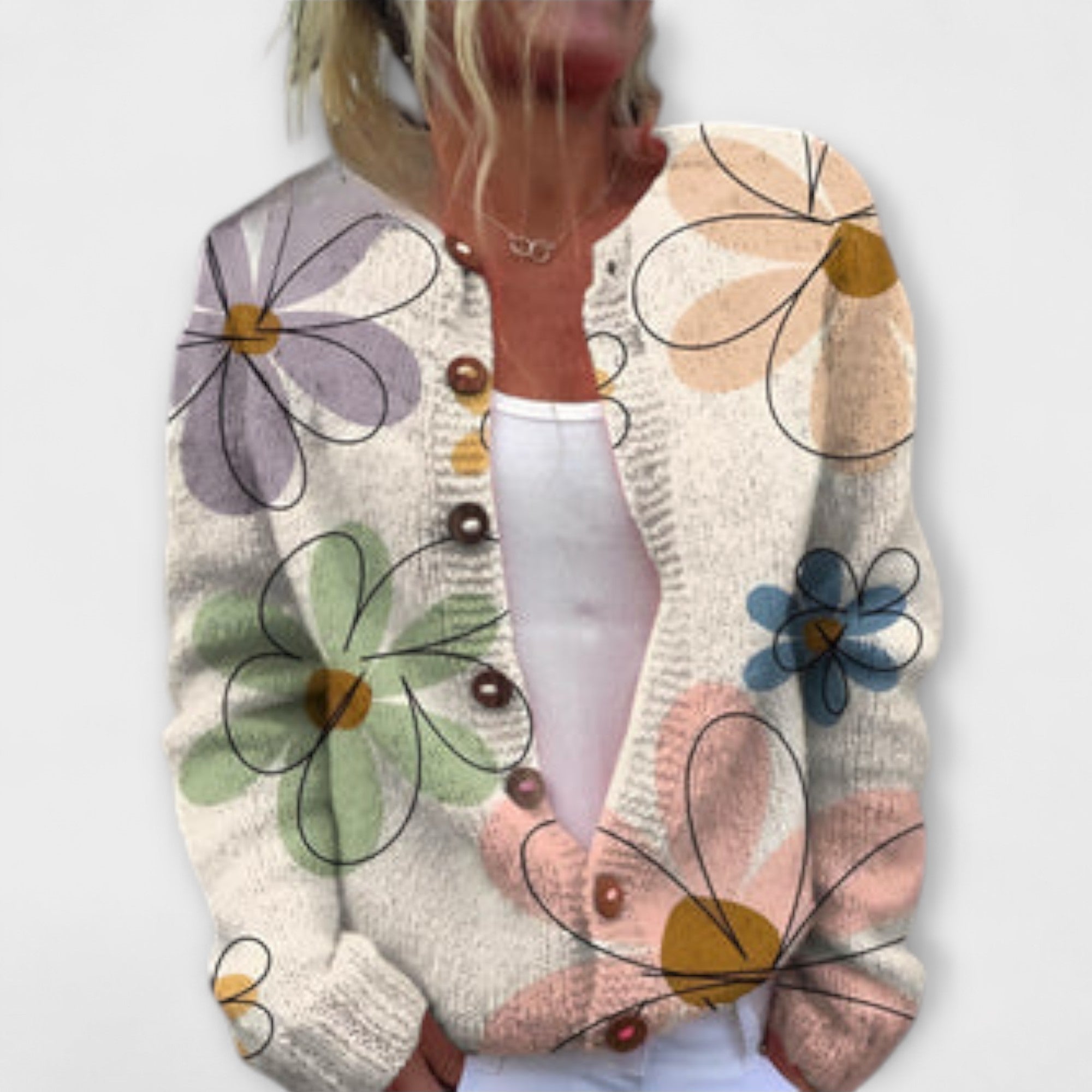 Sophie | Cardigan med blommönster
