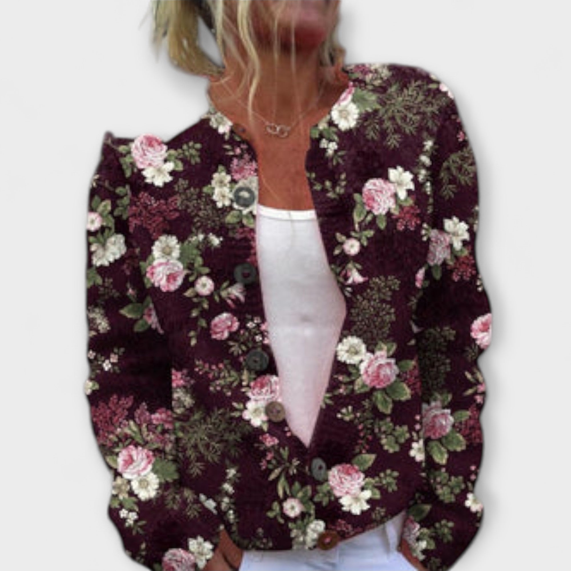 Charlotte | Cardigan med blommönster och komfort