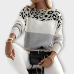 Julia | Casual tröja med leoparddesign